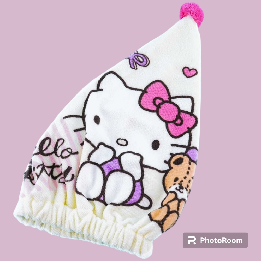Hello Kitty Heart Towel Cap